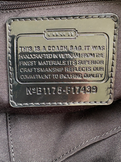 Coach Poppy Monogram Black Shoulder Bag