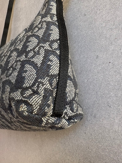 Christian Dior 2000s Blue Trotter Monogram Shoulder Bag