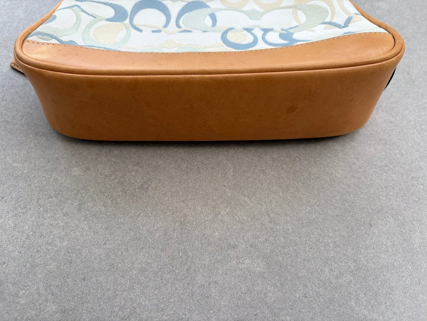 Coach Signature Demi Blue Optic Shoulder Bag Rare