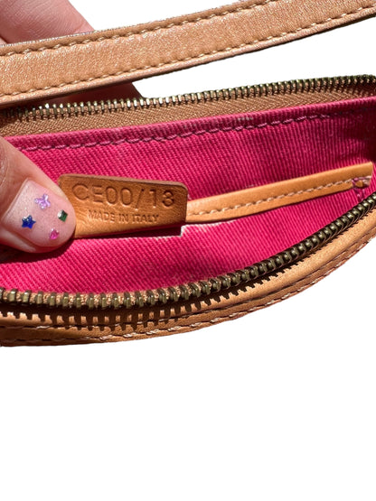 Celine Pink Suede Shoulder Bag