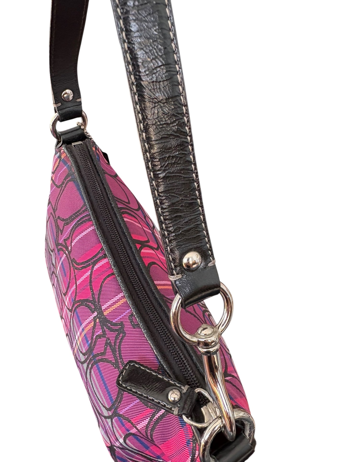 Coach Poppy Tartan Shoulder Bag