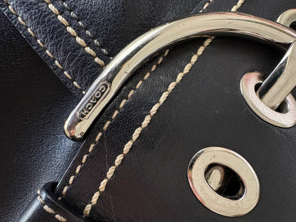 Coach Soho Black Leather Shoulder Bag