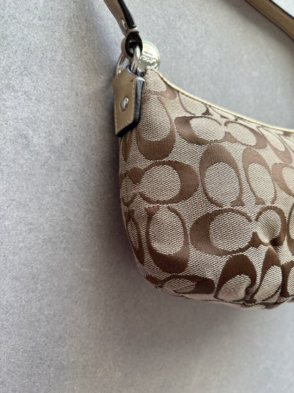 Coach Monogram Brown Shoulder Bag