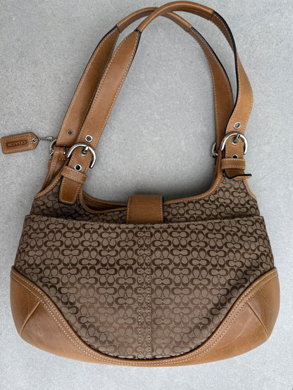 Coach Brown Monogram Signature Shoulder Bag