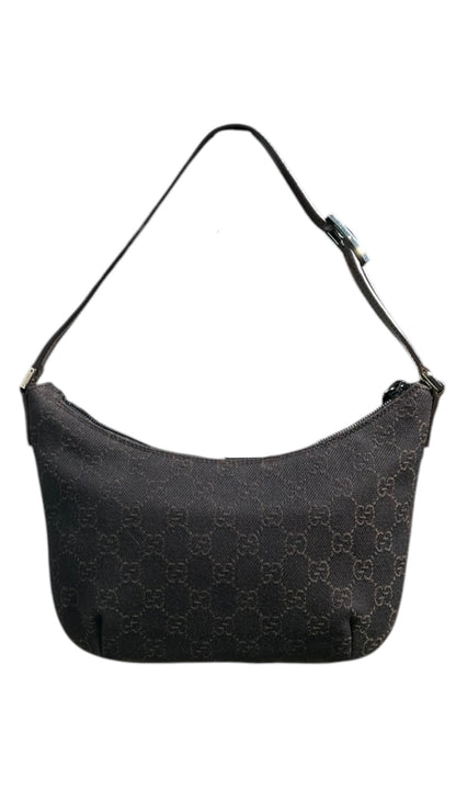 Gucci Brown GG Canvas and Leather Pochette