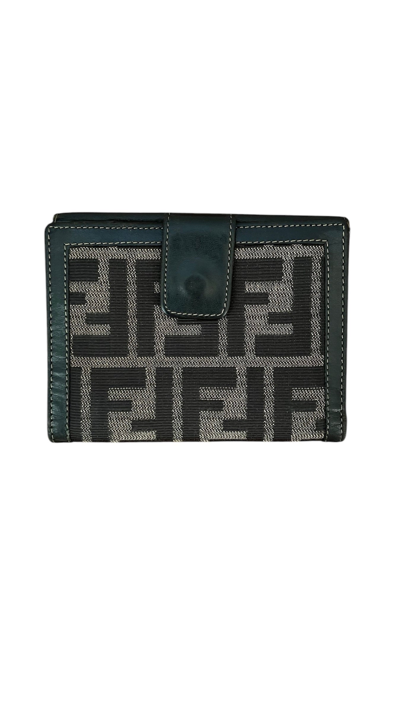 Fendi Black/Tobacco Zucca Canvas and Leather Wallet