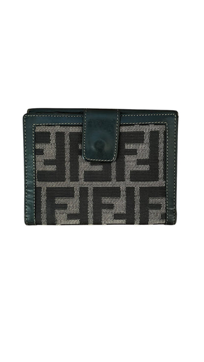 Fendi Black/Tobacco Zucca Canvas and Leather Wallet