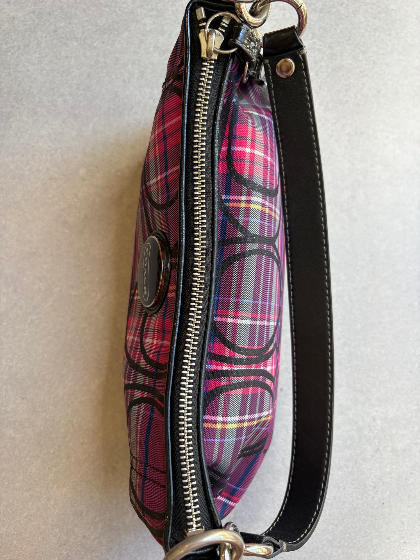 Coach Poppy Tartan Shoulder Bag