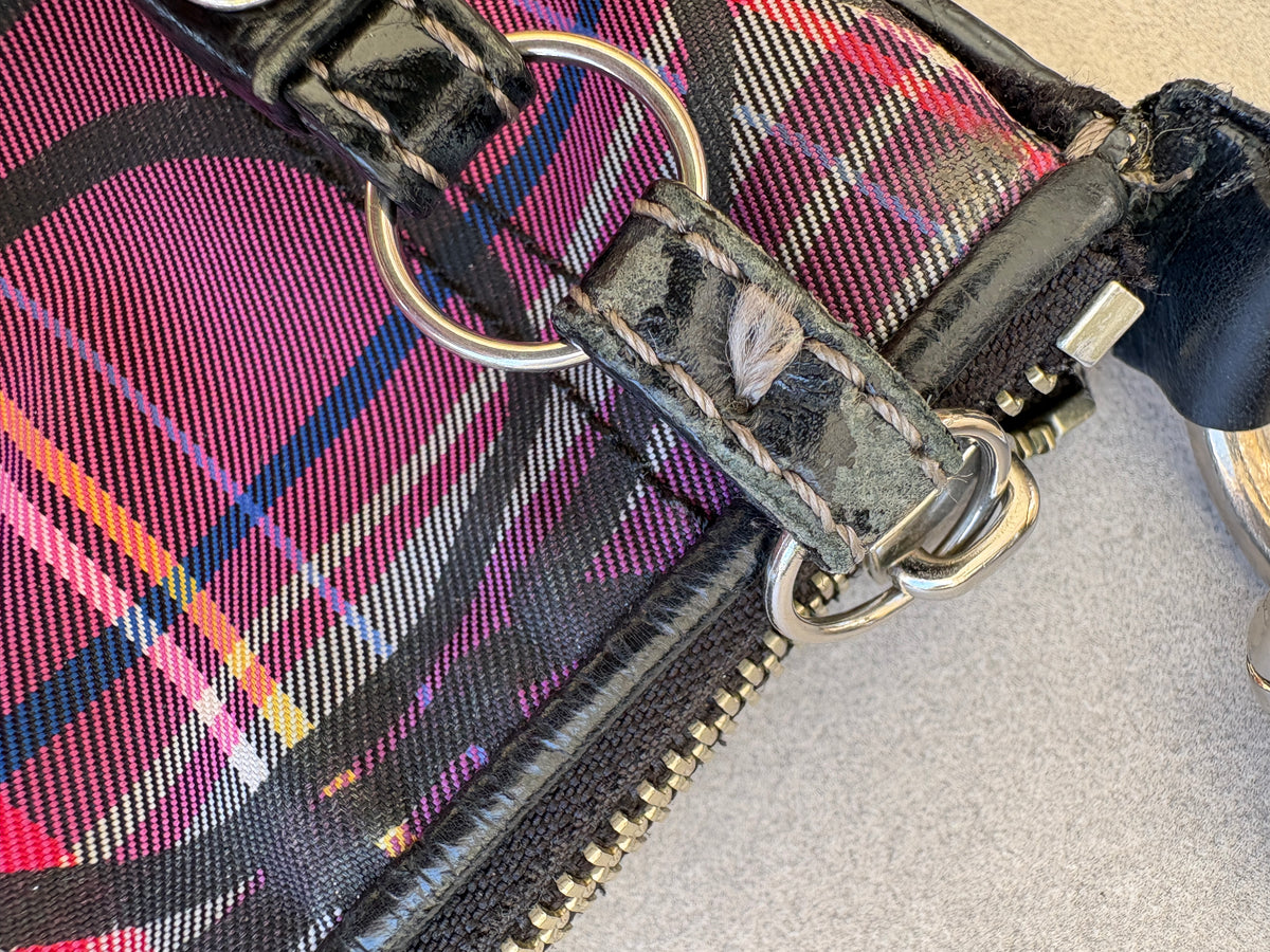 Coach Poppy Tartan Monogram Shoulder Bag