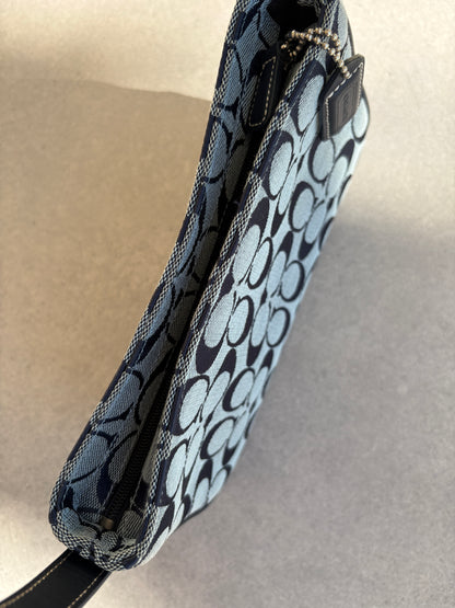 Coach Blue Monogram Shoulder Bag