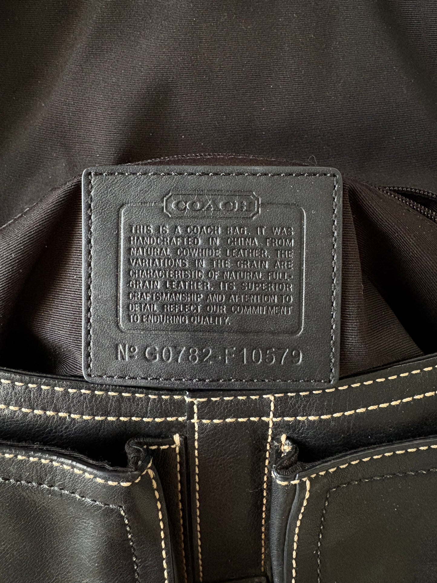 Coach Soho Black Leather Shoulder Bag