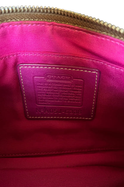 Coach Canvas Signature Shoulder/Crossbody Bag Pink