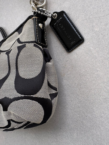 Coach Poppy Monogram Black Shoulder Bag