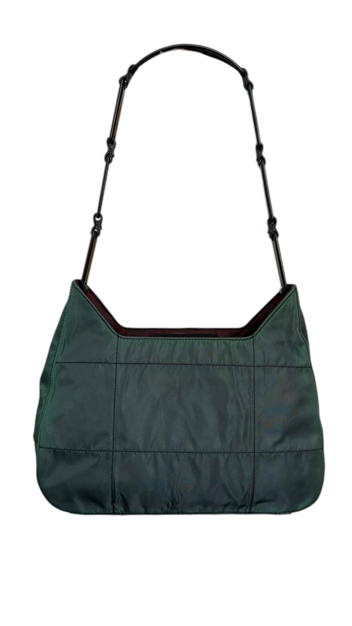 Prada Green Nylon Shoulder Bag