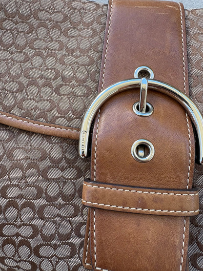Coach Soho Brown Monogram Shoulder Bag