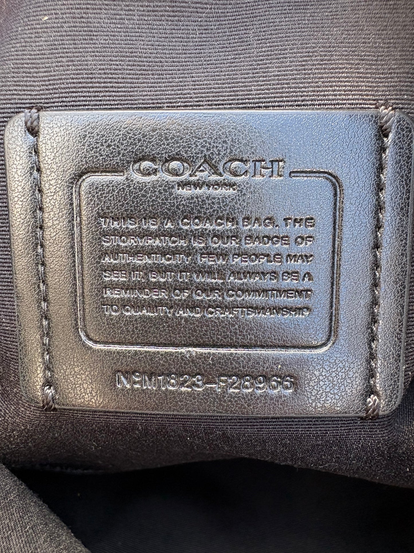Coach Shoulder Bag Black Leather