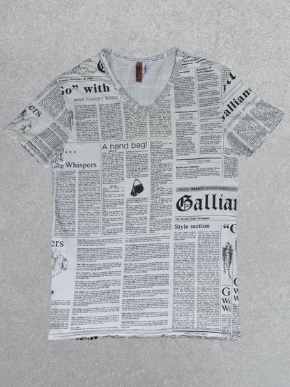 John Galliano Newspaper Top Size