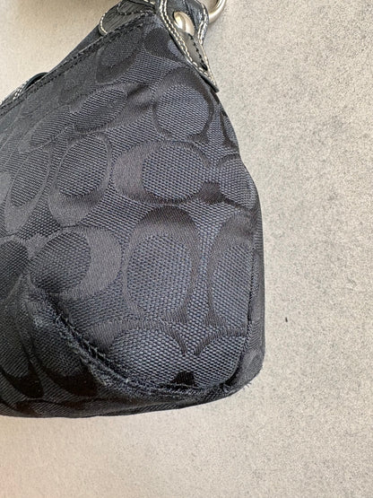 Coach Soho Black Monogram Shoulder Bag
