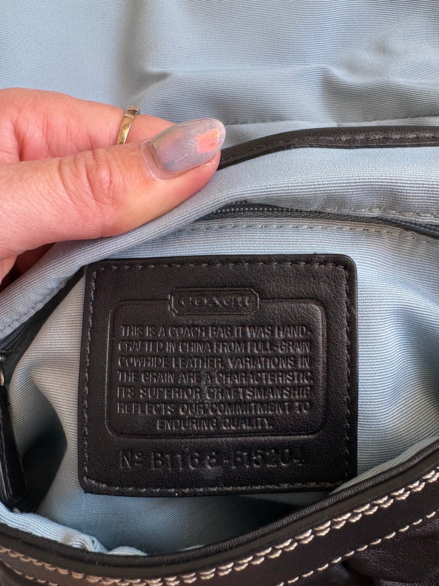 Coach Soho Black Leather Shoulder Bag