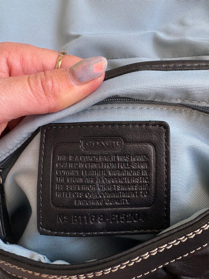 Coach Soho Black Leather Shoulder Bag