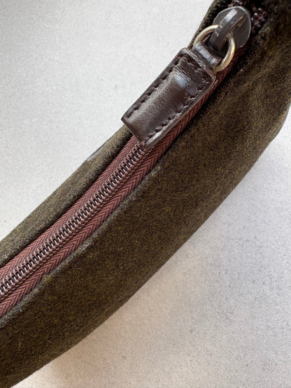 Prada Brown Re-edition 2000 Wool Bag