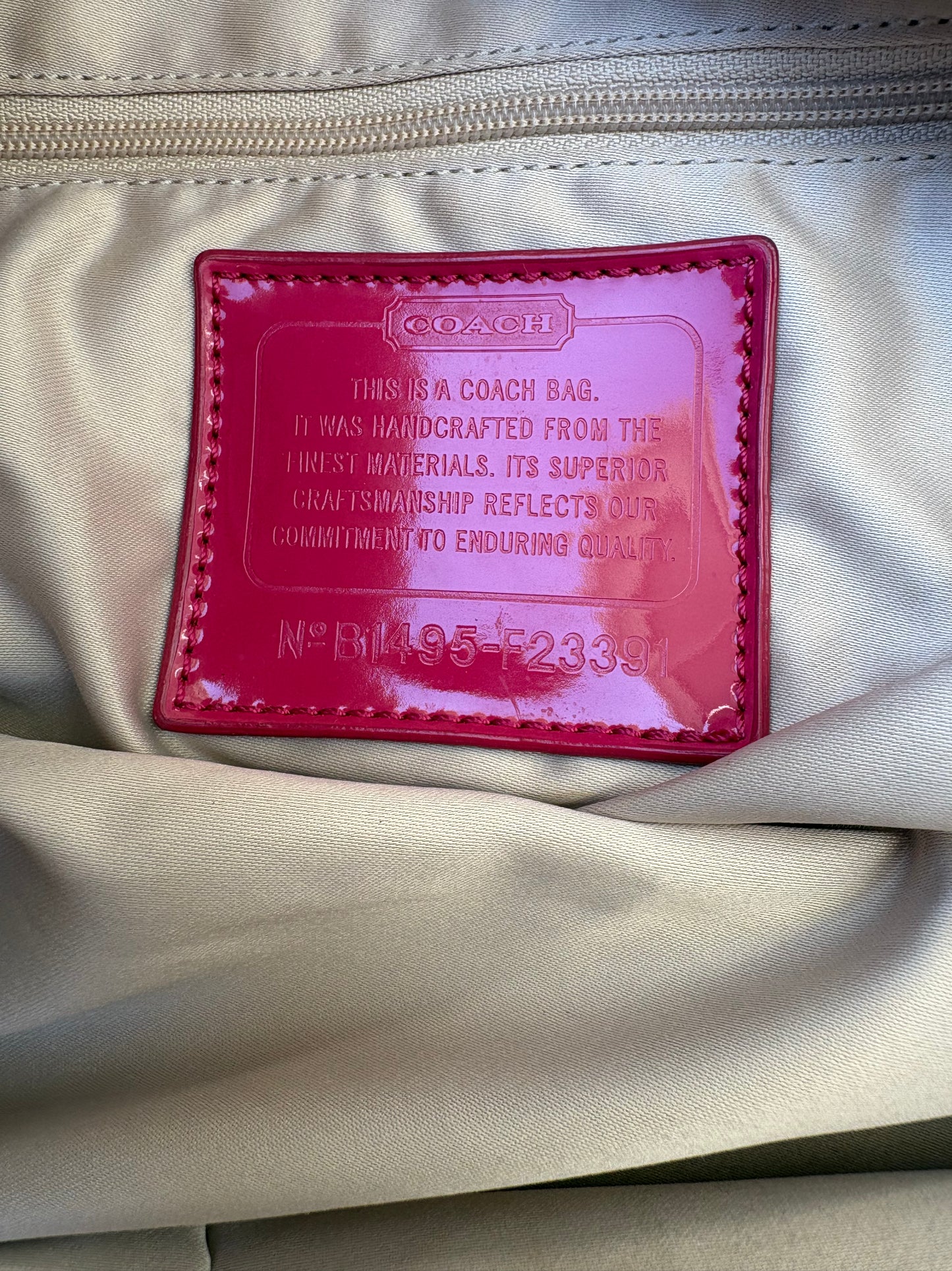 Coach Brown and Pink Tote Bag