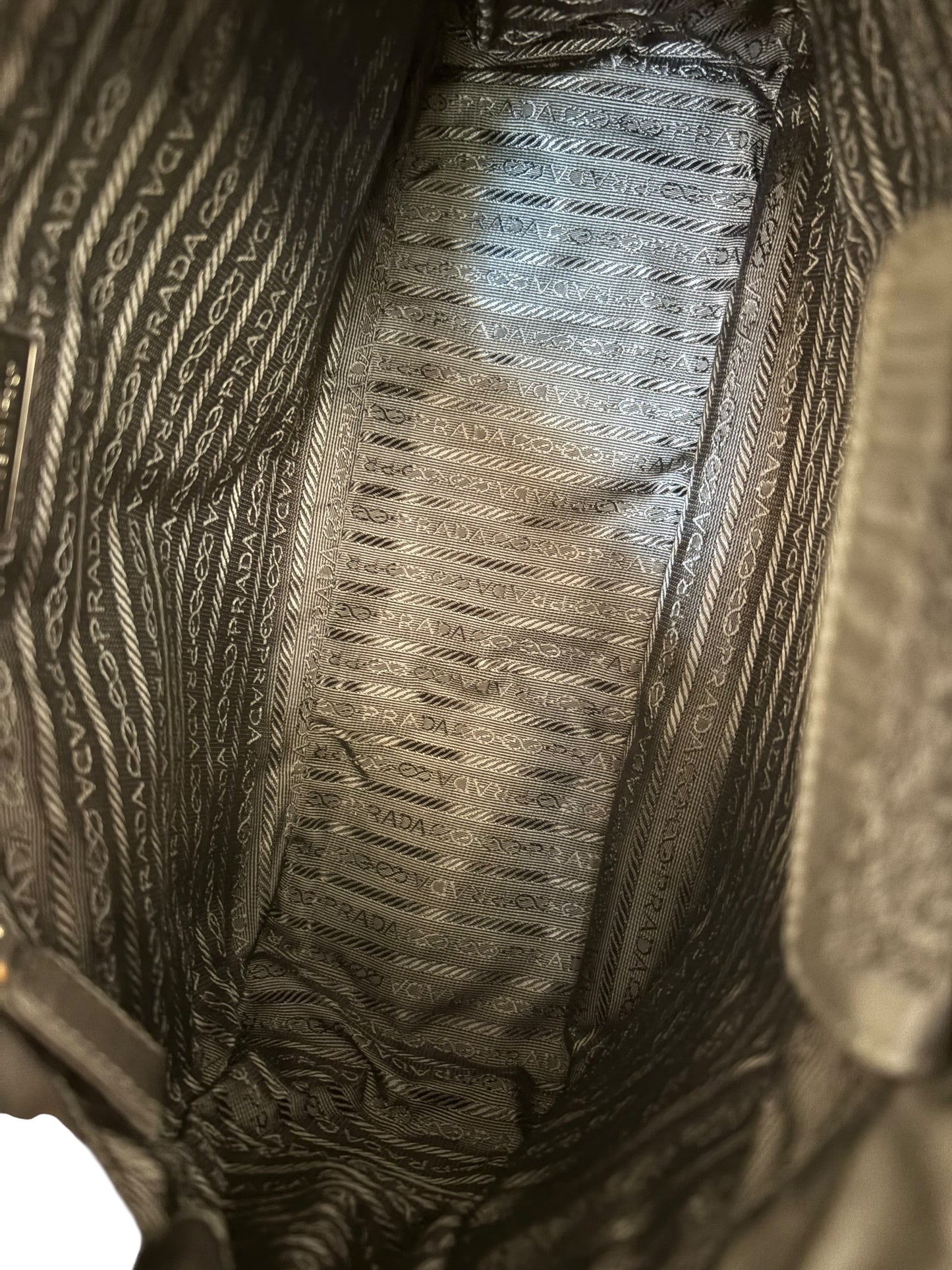 Prada Green Nylon Shoulder Bag