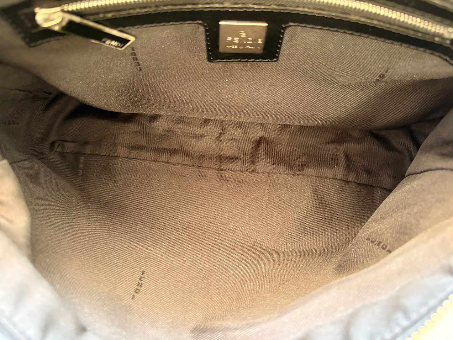 Fendi Zucca Shoulder Bag Black