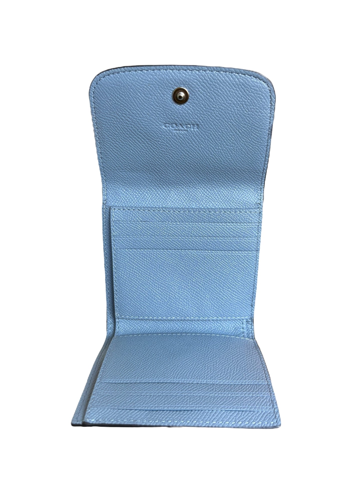 Coach Baby Blue Compact Wallet