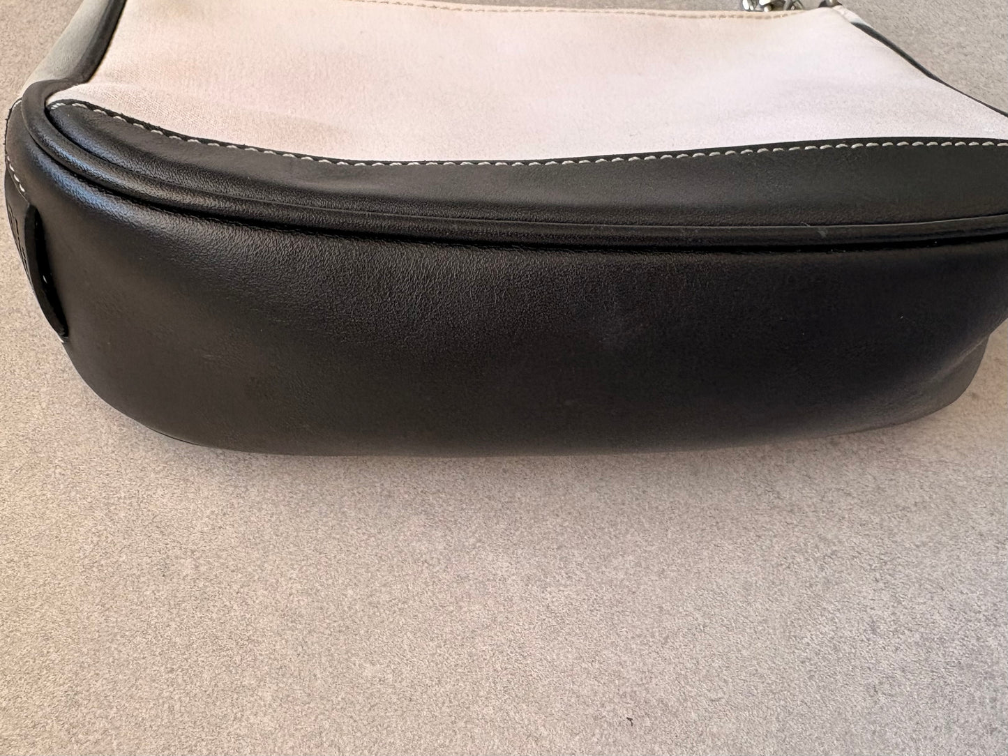 Coach White and Black Demi Shoulder Bag