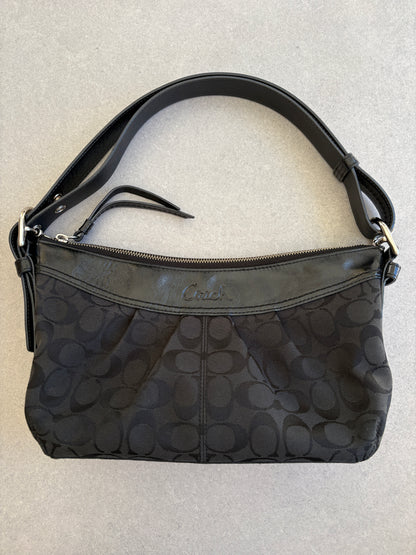 Coach Black Crescent Moon Monogram Shoulder Bag