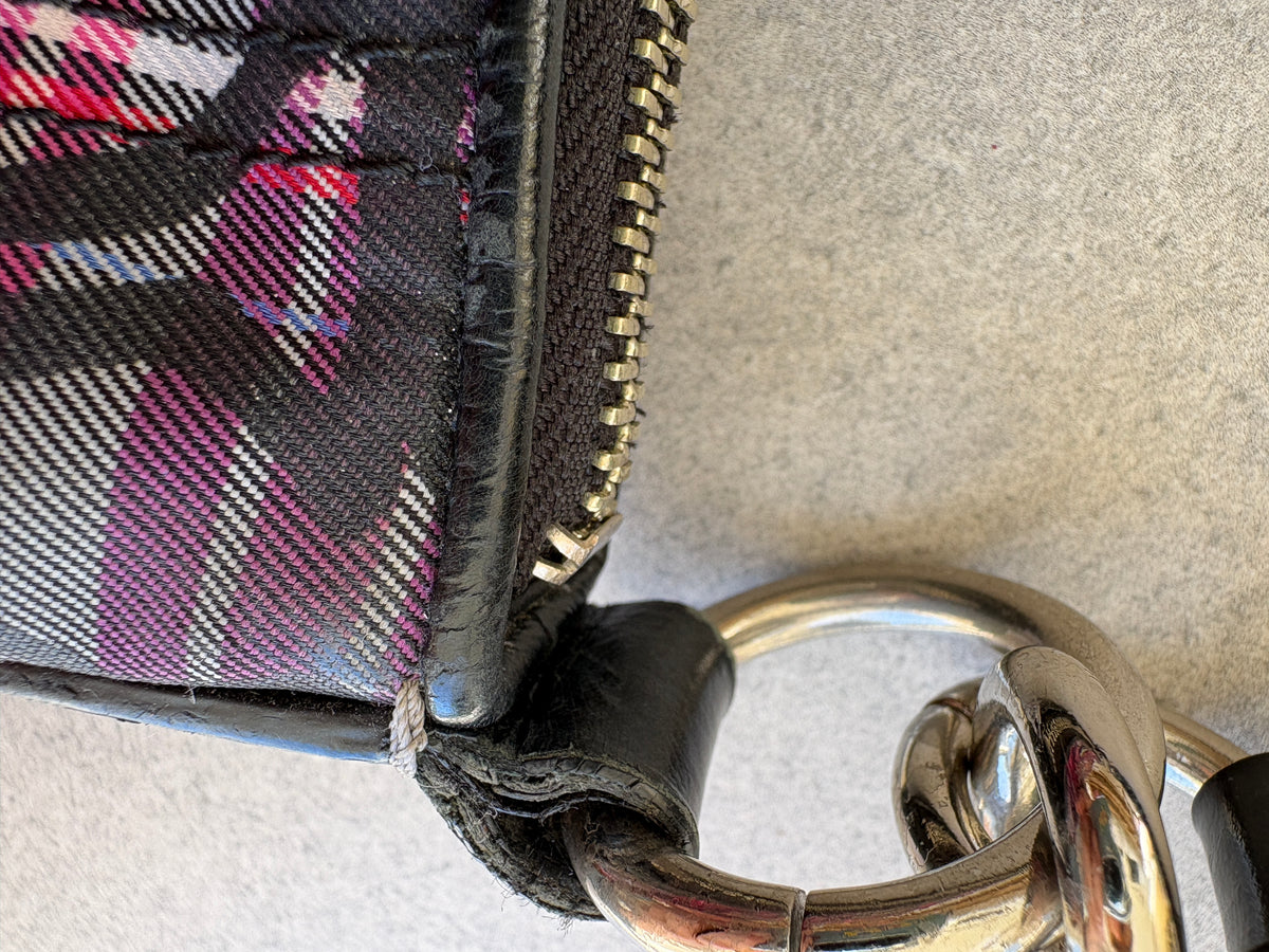 Coach Poppy Tartan Monogram Shoulder Bag