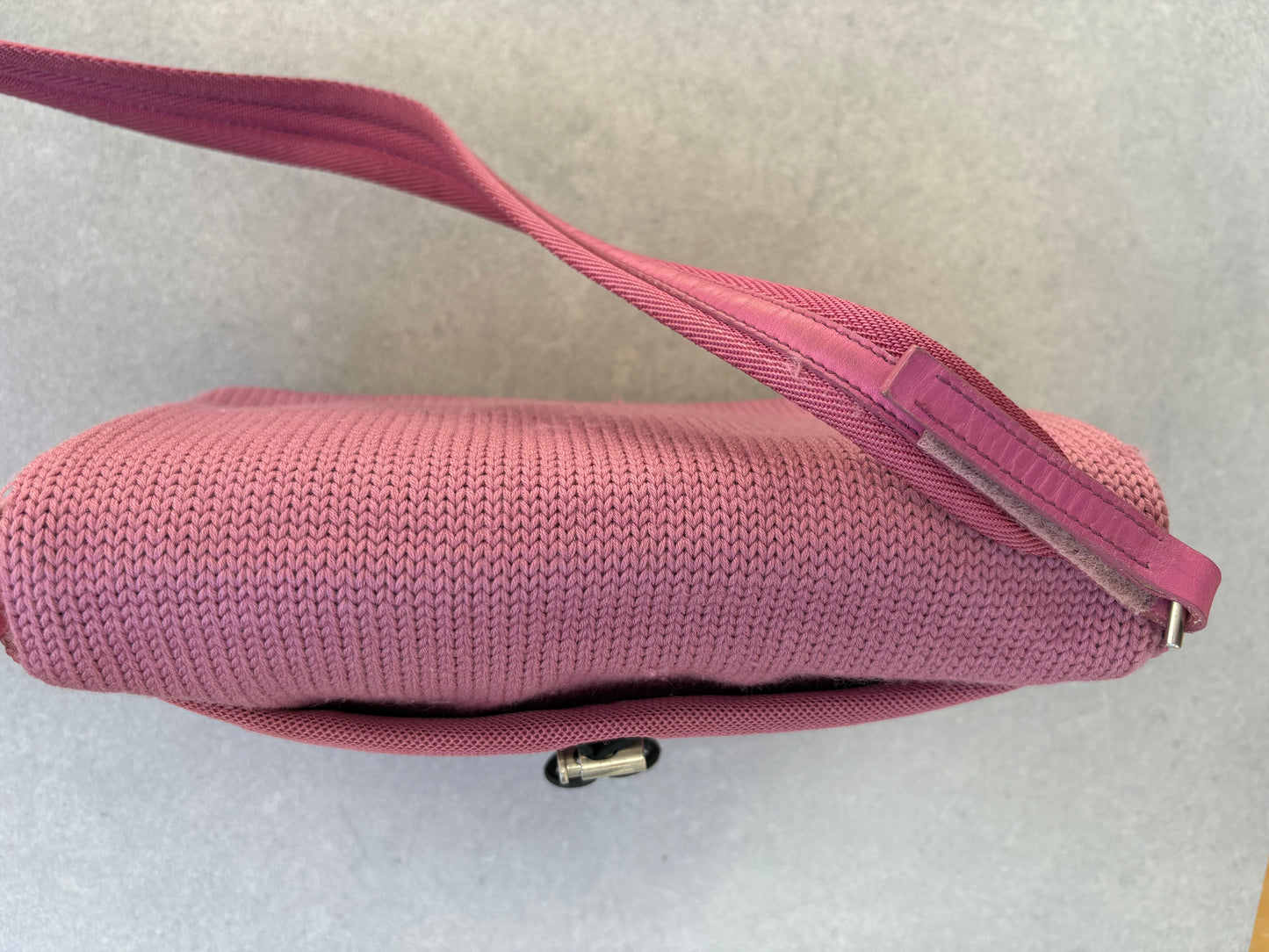 Prada Knit Shoulder Bag Pink