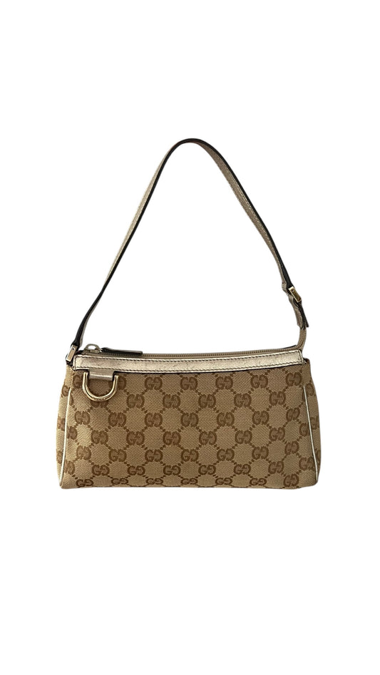 Gucci Metallic GG Canvas & Leather Abbey Pochette