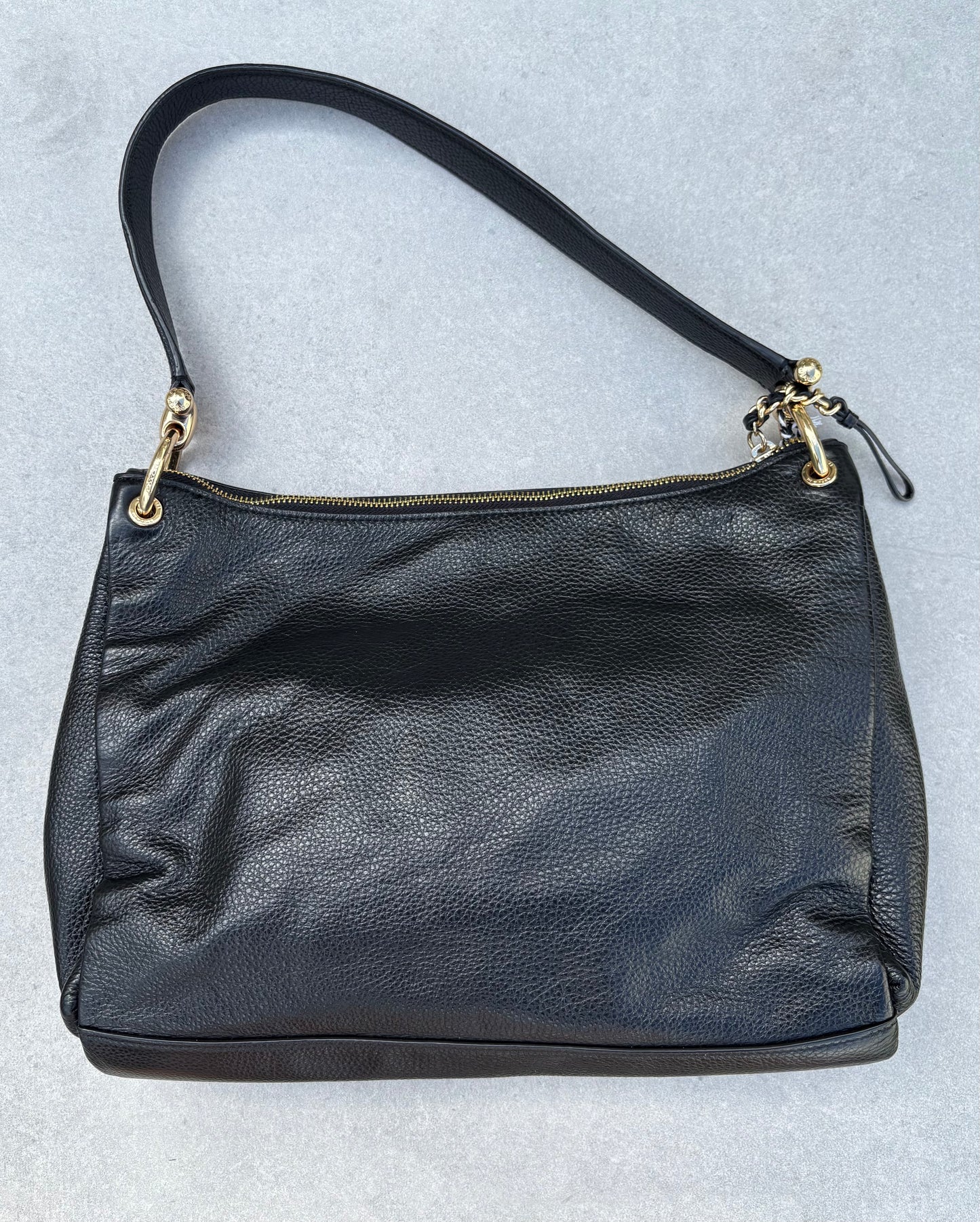 Coach Shoulder Bag Black Leather
