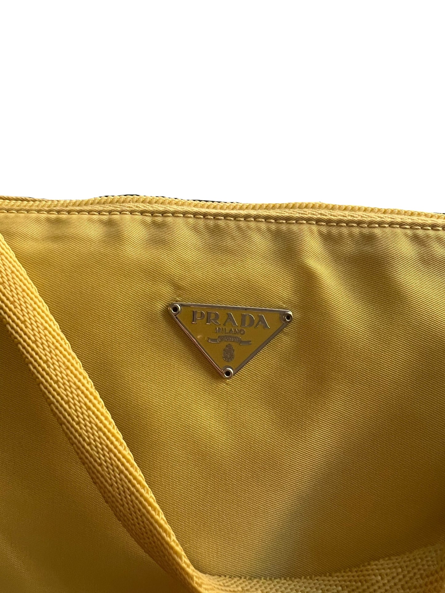 Prada Nylon Tessuto Accessory Pouch Yellow