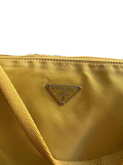 Prada Nylon Tessuto Accessory Pouch Yellow