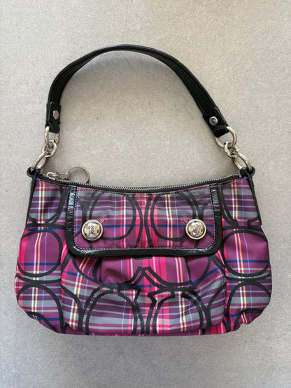 Coach Poppy Tartan Shoulder Bag