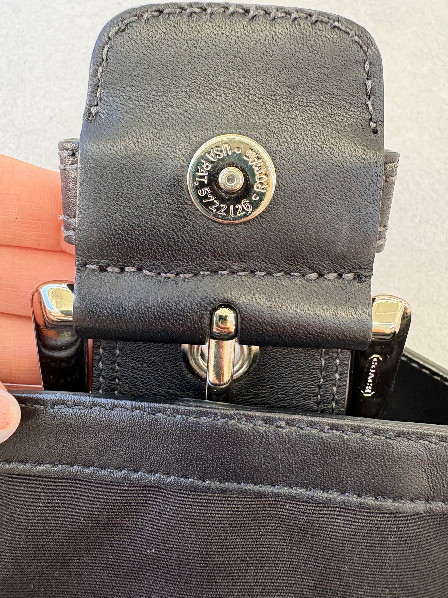 Coach Soho Black Leather Shoulder Bag