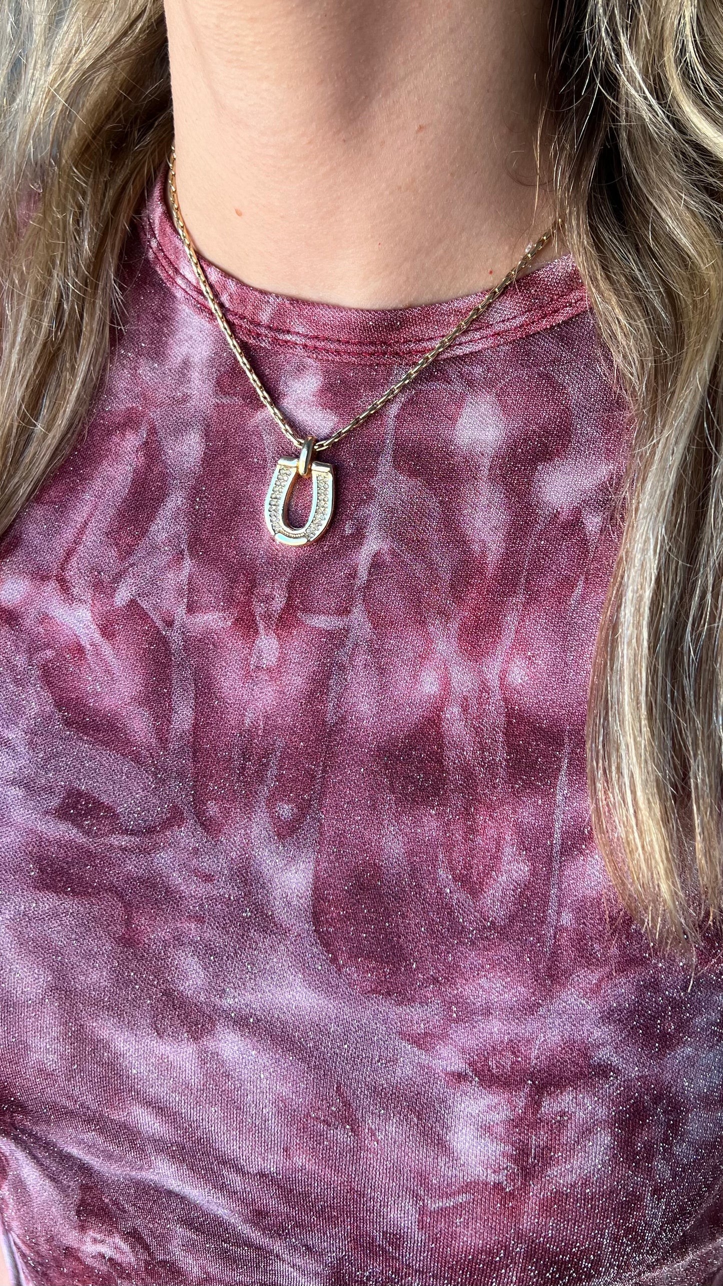 Dior Horseshoe Pendant Necklace