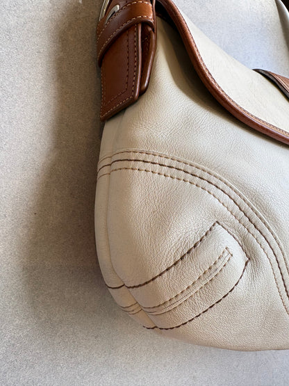 Coach Soho Cream and Brown Leather Shoulder Bag