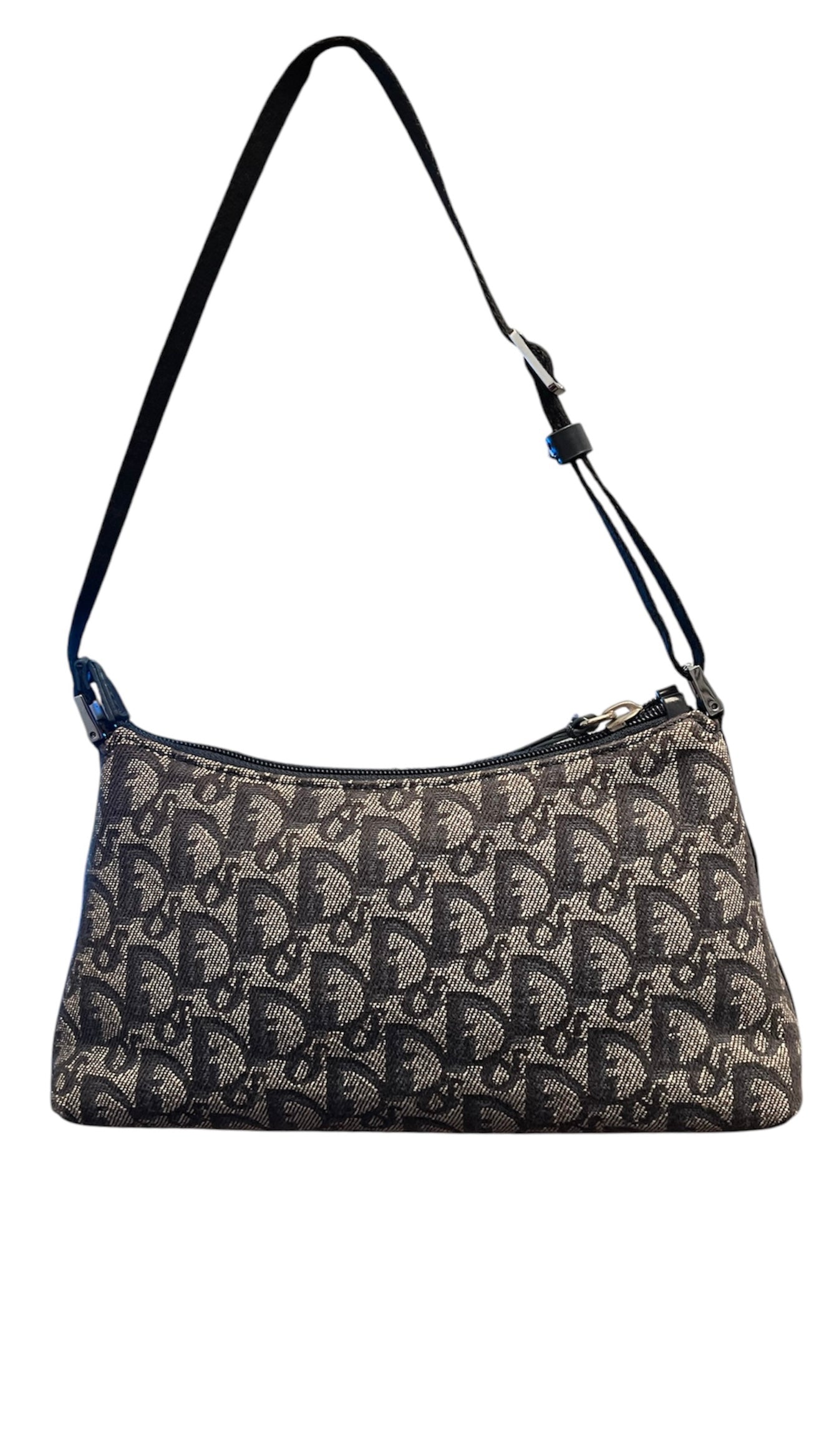 Christian Dior 2000s Blue Trotter Monogram Shoulder Bag