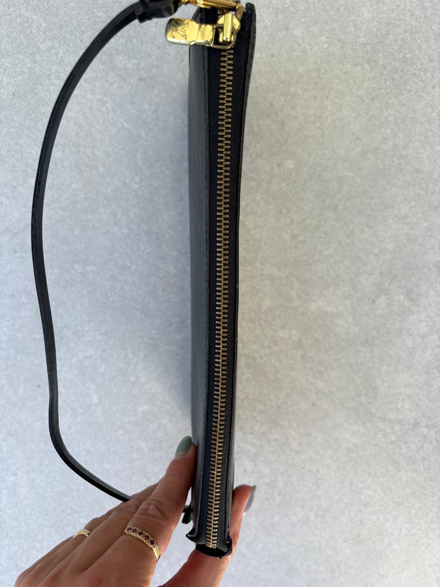 Louis Vuitton Black Epi Leather Pochette Accessoires