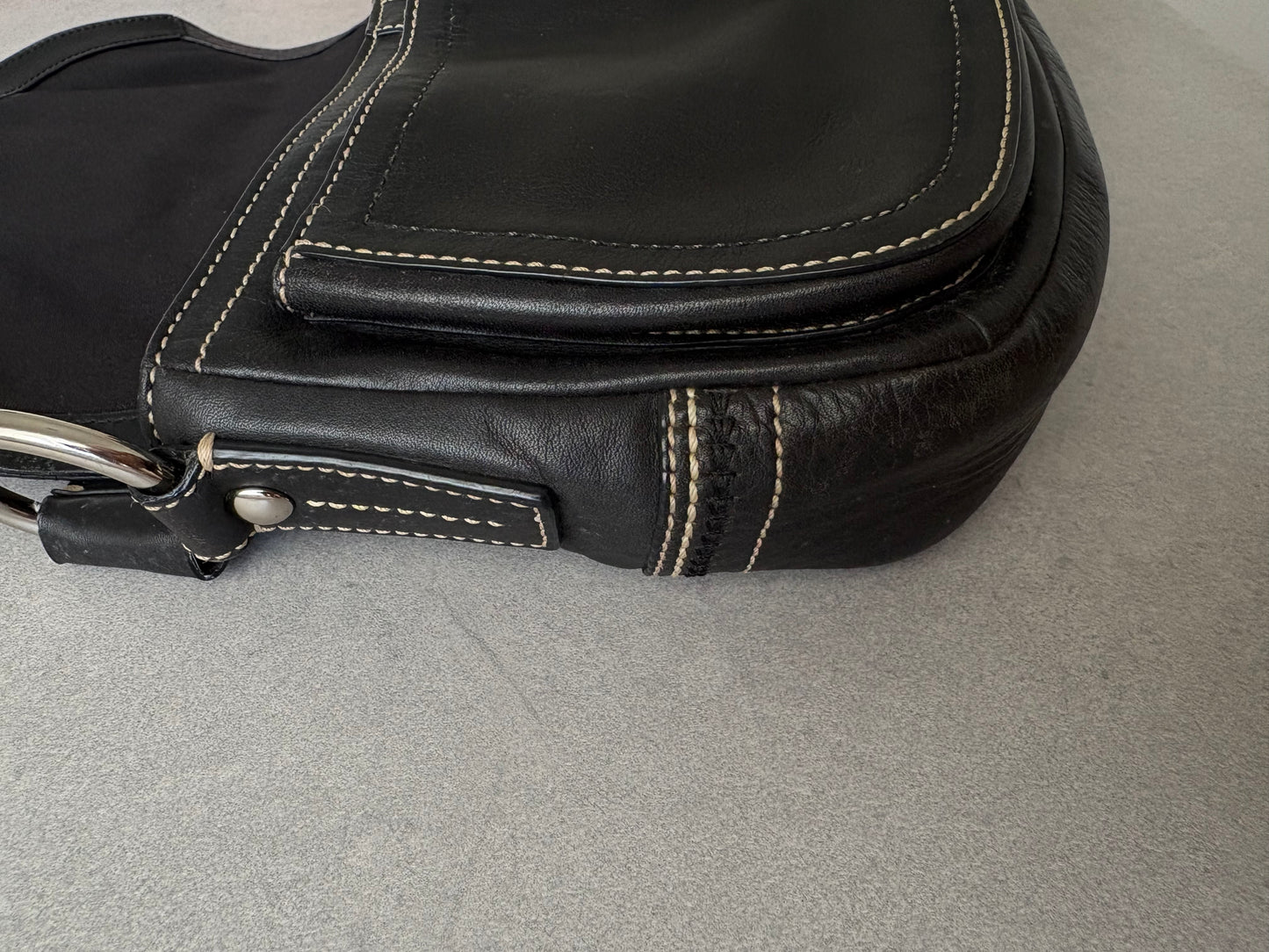 Coach Soho Black Leather Shoulder Bag