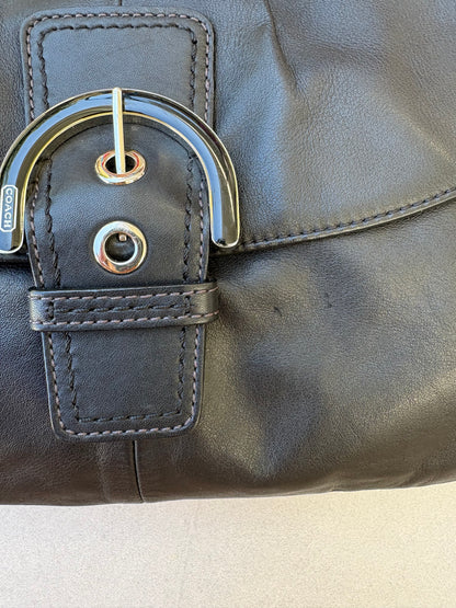 Coach Soho Black Leather Shoulder Bag
