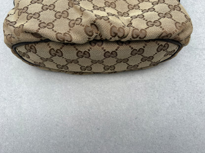 Gucci GG Canvas Pochette with Black Trim
