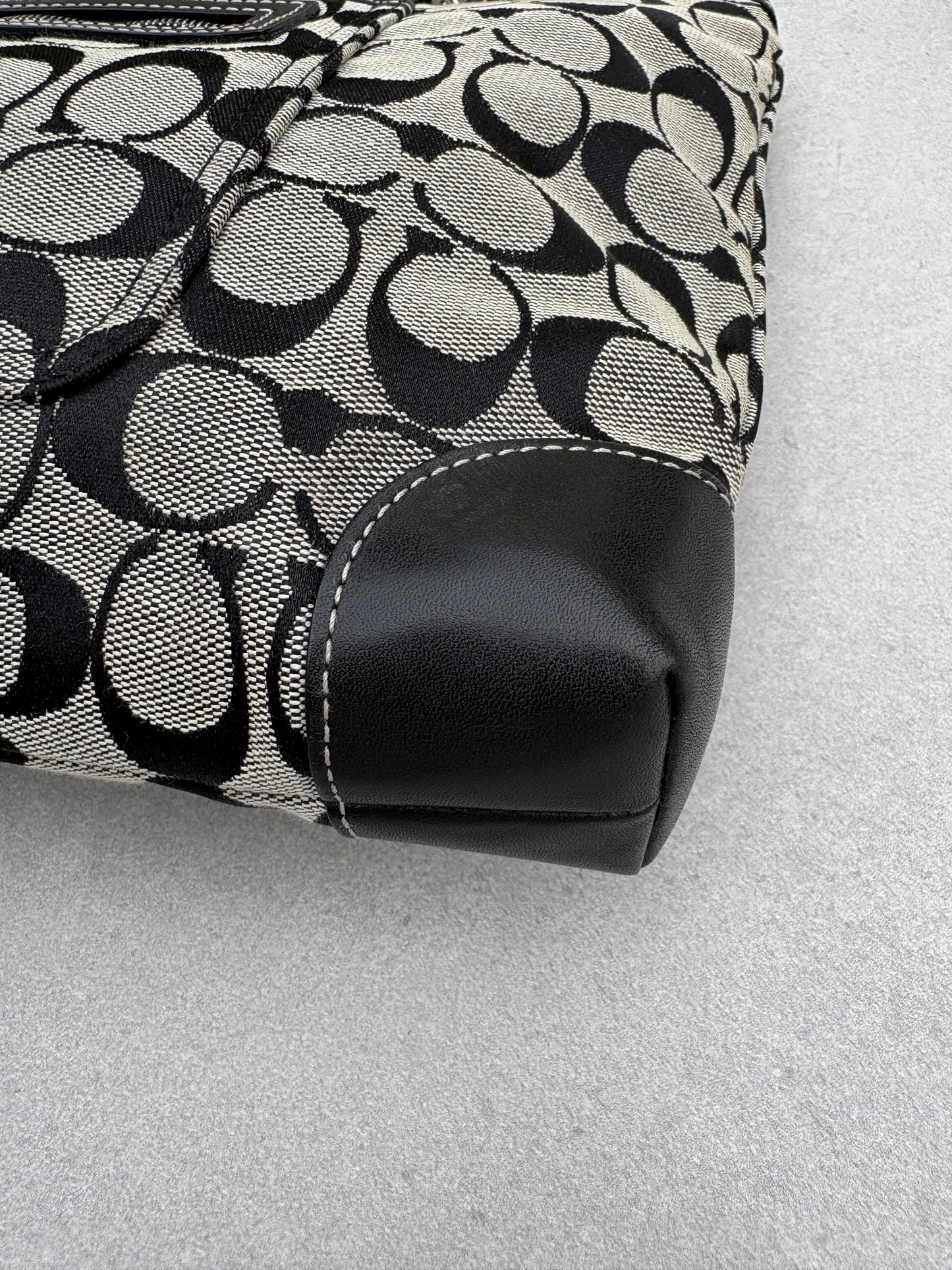 Coach Black Monogram Signature Tote Bag