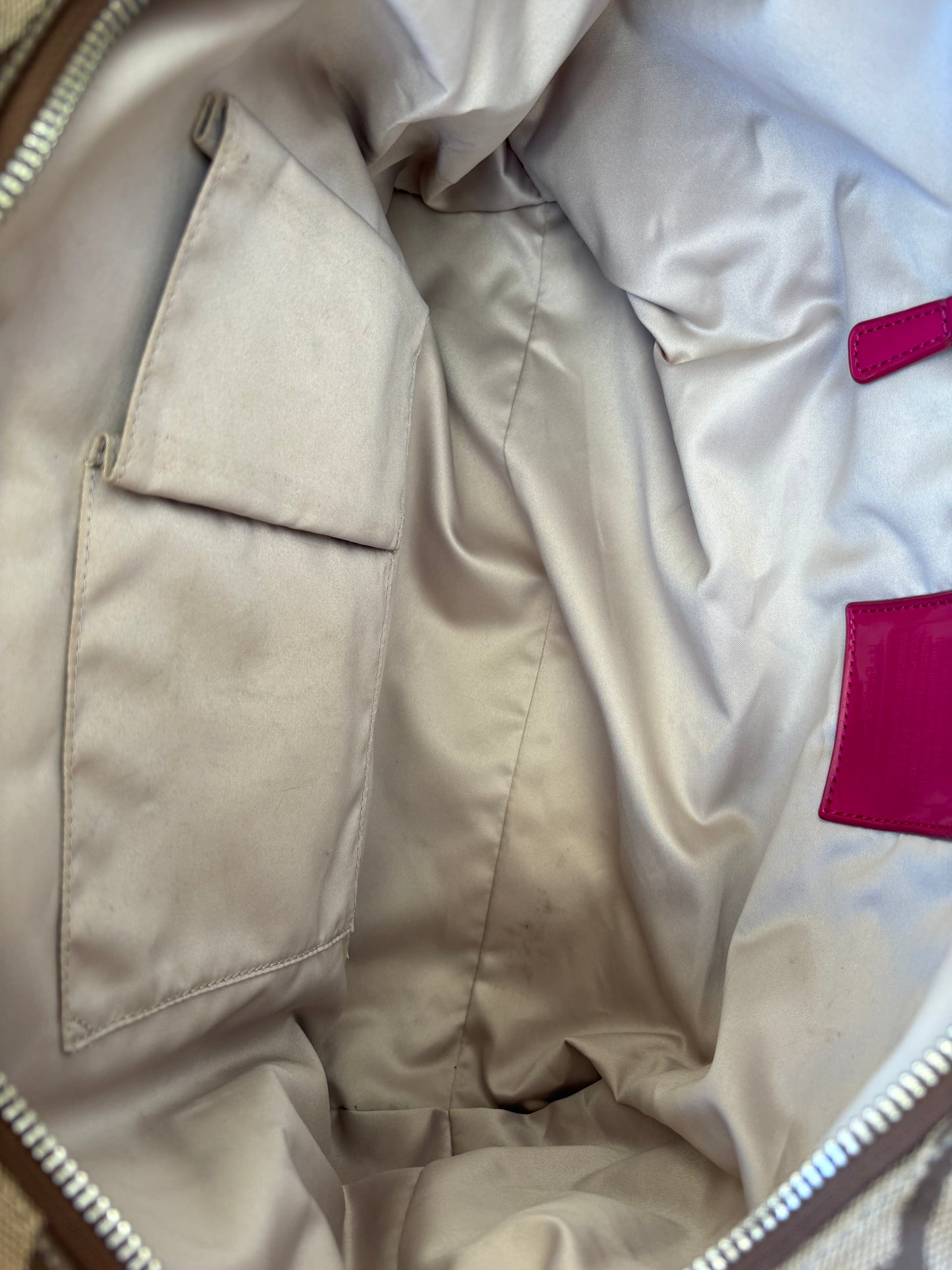 Coach Brown and Pink Tote Bag
