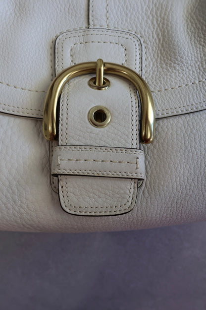 Coach Soho Cream and Brown Leather Shoulder Bag