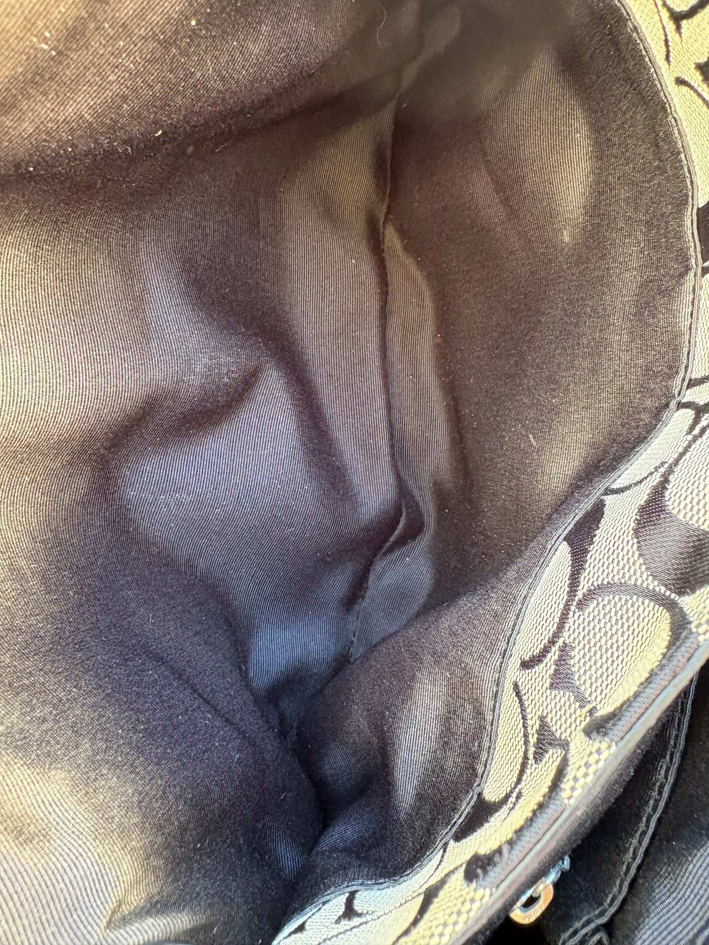 Coach Soho Black and Grey Monogram